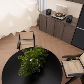 RIOWOIS Powered Bookshelf Speakers with Bluetooth 5.3 and Built-in Amplifier for Vinyl Record Player, 30W*2 Turntable Speakers with 3.5" Dual Cone Driver, Optical/AUX/TV-ARC Input (Red)