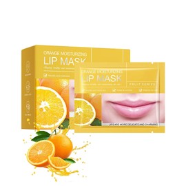 UYRVAPE Pack of 20 Collagen Crystal Lip Masks Set, Moisturising, Nourishing Lip Plasters, Anti-Wrinkle, Anti-Ageing, Hydrating Gel Masks, Improving Skin Care (Orange Flavour)
