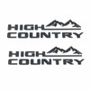 2Pcs High Country Emblems Side Door Letter Logo Car Badge