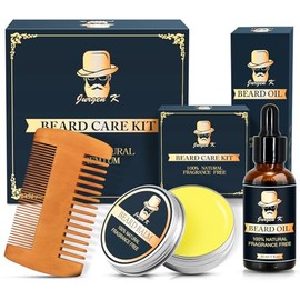 Kit de Cuidado de Barba para Hombres, Set de Aseo y Crecimiento.