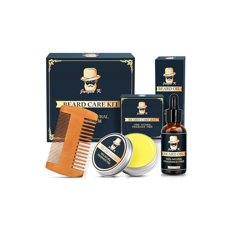 Kit de Cuidado de Barba para Hombres, Set de Aseo