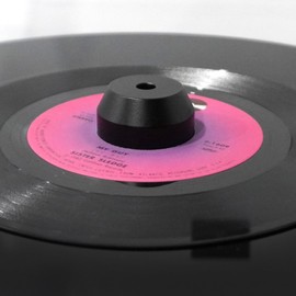 7" EP Record Adapter Accessory Solid Aluminum Durable Insert Adapter 45 Turns (Black)