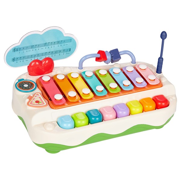 Sarsumir Baby Piano Musical Toys Toddler Piano 2 in 1 Baby Toys 8 Keys Xylophone Piano Kids Musical Instruments for 1 year old Boys Girls