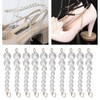 10Pcs Pearl Shoe Chains Polished ABS Resin Metal Buckle Widely