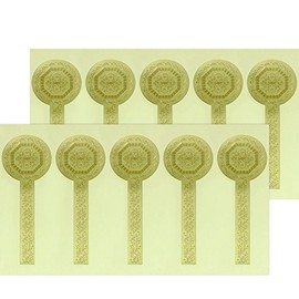 Unopened Stickers Deluxe Gold/Silver Sealing Paper Seals for Jam Jars, Etc. (Gold)