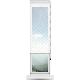 ShadePix Window Shade - Light Filtering Window Shade with Available in Size 12 x 36 Peaks Modern White Grey