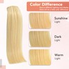 WindTouch Blonde Hair Extensions for Women Real Human Hair, 15