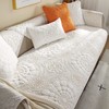 vctops Boho Circle Embroidery Couch Sofa Cover Solid Color Cotton