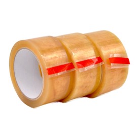 WOD BCST Biodegradable Packaging Tape, Clear, 2 inch x 72 yds (Pack of 3) Cellophane Stationery Eco Friendly Tape for Carton Sealing, Moving, Shipping, & Office