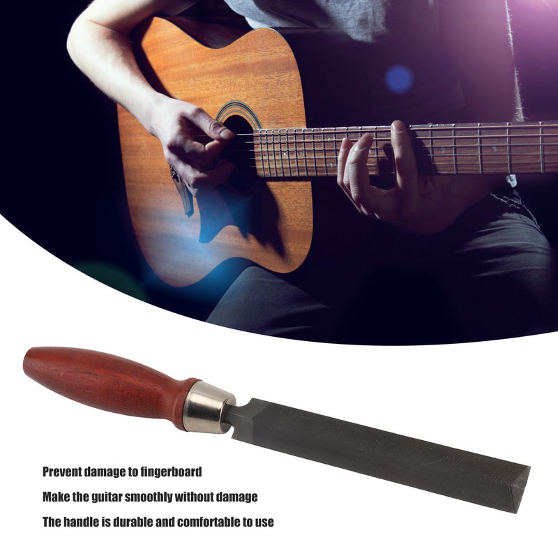 Guitar Nut File Double Edge Metal Blade Rosewood Handle Professional