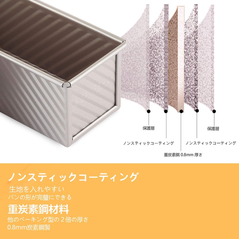 CHEFMADE Bread Mold, Bread Mold with Lid (L-22.3 x 8.7