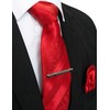 JEMYGINS Mens Mixed Roses Striped Tie Set Including Tie Clip