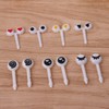 MEELYHOME 10Pcs Cartoon Eye Fruit Fork Toothpick Tableware Bento Lunch