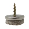16pcs: 24mm Screw-On Floor Protection Felt Pads for Furniture, Tables