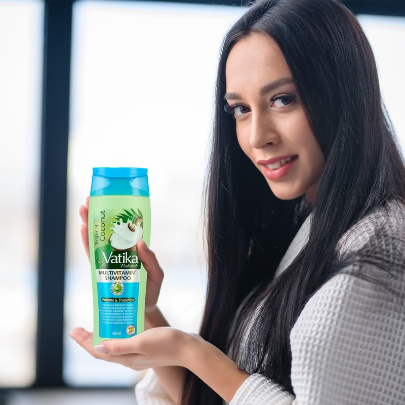 Vatika Naturals Multivitamin Enriched Coconut Shampoo - 400ml | With