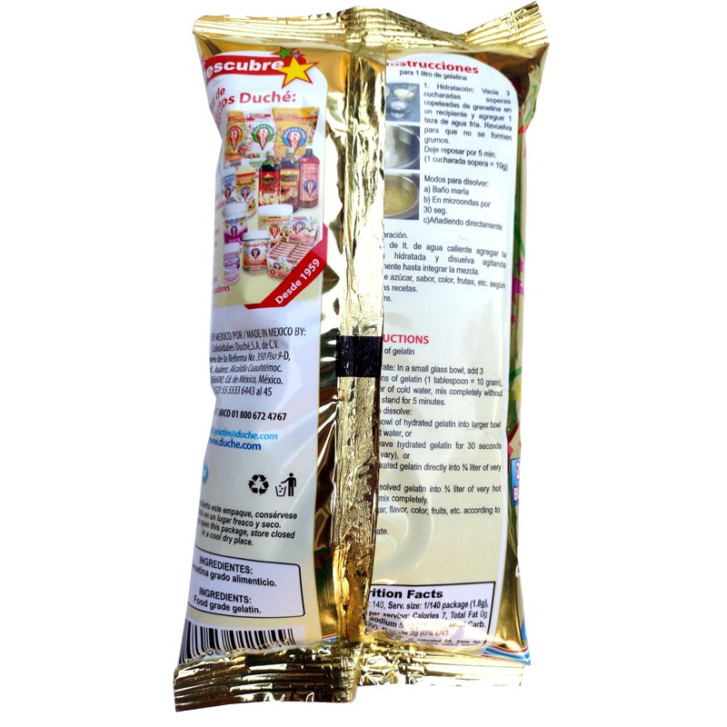 Duche Grenetina 290 Bloom sin sabor - Polvo para preparar
