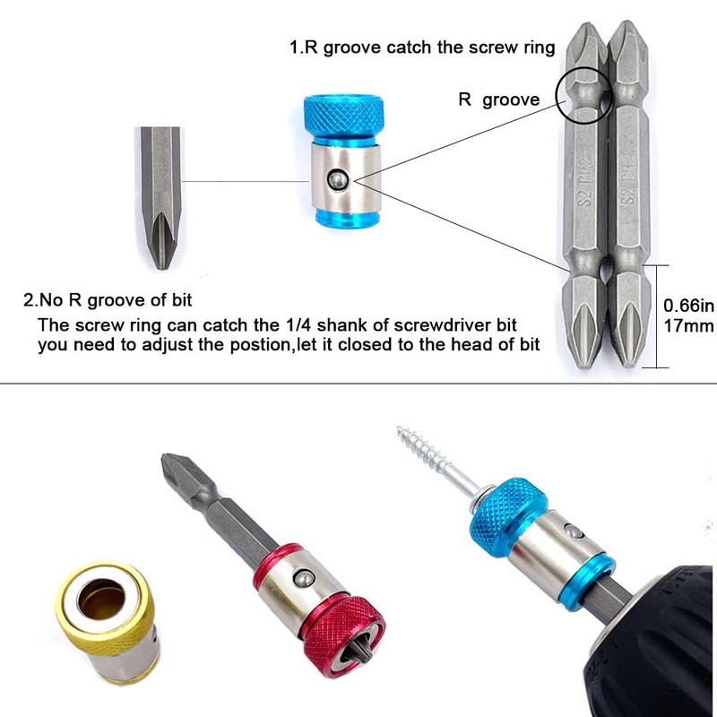 JFOGO 6 Pieces Magnetic Screw Ring With 2 Pieces Ph2