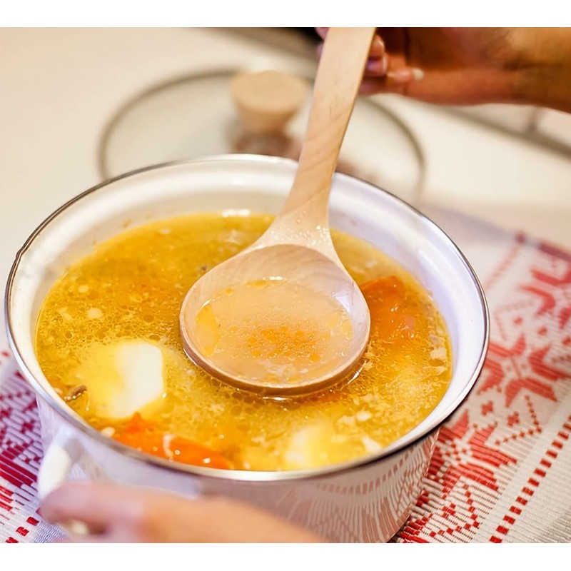 Natural Spoon Classic Wooden Soup-ladle Bamboo Kitchen dinnerware Tools (Ladle,