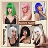 YOROSTAR Green Straight Bob Wig With Bangs - Short Green