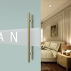LVYIHAN Titanium Gold Round Barn Door Handles 12"/16"/18"/24"/36"/48"/59'', Pull Push