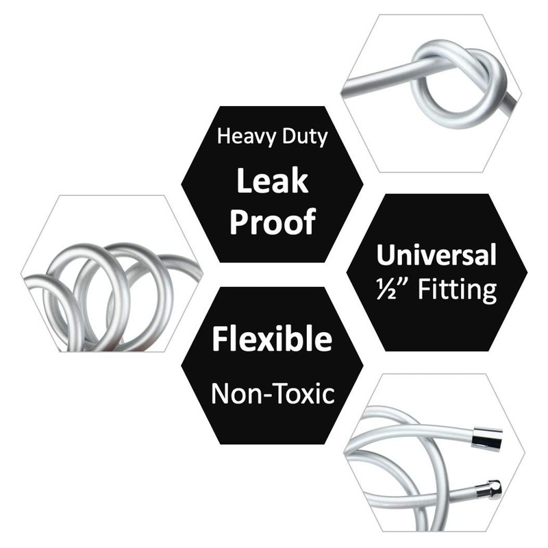 ZOTTI PVC Shower Hose 2m - Strong - Anti-Burst -