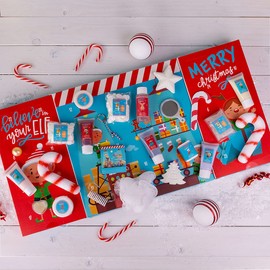 accentra Advent Calendar for Children Santa & Co. 2023, in Cute Elf Design, for Girls and Boys with 24 Bath, Body Care and Accessories Products