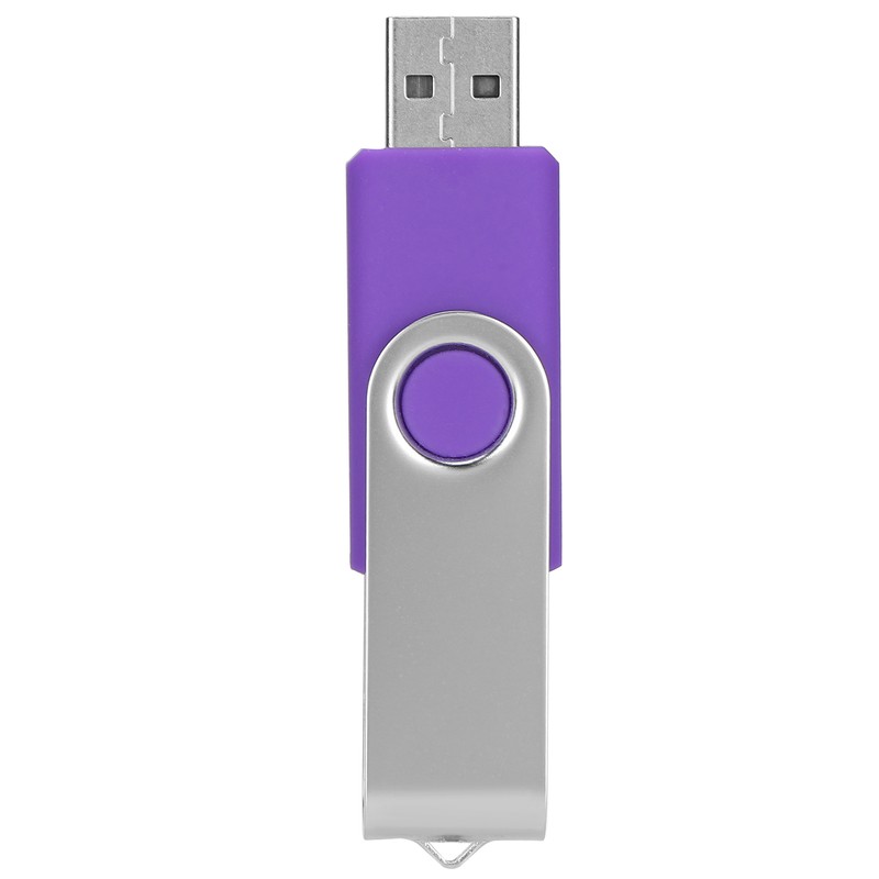 USB Flash Drive Candy Purple Rotatable Portable Storage Memory Stick
