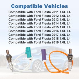 Jovbex 2PCS O2 Oxygen Sensor Upstream and Downstream Compatible with Ford Fiesta 2011-2019 1.6L L4 Replacement for 234-4555 2344555 234-4493 2344493 AE8Z9F472A AE8Z9G444B AE8Z9G444C AE8Z9F472B