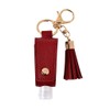 yIFeNG 30ml Portable Empty Hand Sanitize Bottle with Tassels Leather