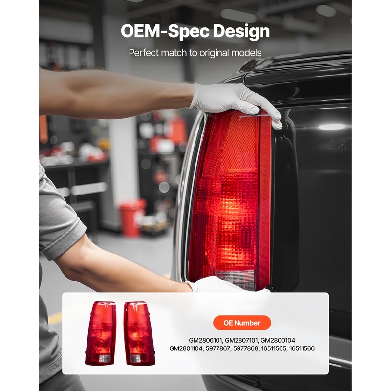 VEVOR Tail Light Assembly Compatible with 1988-1999 Chevy/GMC C/K 1500