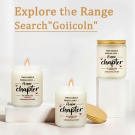 Goiicoln New Chapter Candle, Congratulations Gifts for Women, Farewell Gifts for Friends, New Job and Home, Retired, Beginnings, Break Up, Divorce, Graduation Candle