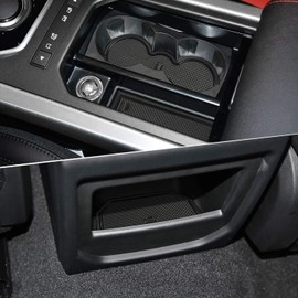 LITTOU KOLOME For Evoque 12-18 Non-Slip Car Mat Interior Door,Cup,Arm Box,Storage Ati Dust Mat (Pack of 8) (Black)