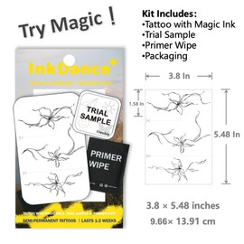 Semi-Permanent Tattoo, Minimalist Fine Line Art Lily, Long Lasting Temporary Tattoos, Waterproof Plant-Based Ink, Lasts 1-2 Weeks, Color Develops in 24 Hours D336, Set of 3