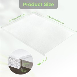 Carsonworks Acrylic Cutting Board with Counter Lip, Large Textured Clear Non Slip Cutting Board for Kitchen Countertop Protection(17.7"X23.6")