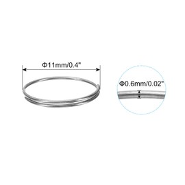 PATIKIL 13mm/0.51" OD Mini Split Rings, 600Pcs 304 Stainless Steel Round Edged Split Circular Ring Clips for Fastening Crystals Parts, Chandelier Replacements, Silver