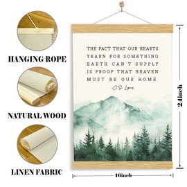 YGSDZY Christian Hanging Flag With Quote Heaven Must Be Our Home Inspirational Bible Verses Wall Decor Lightweight Faith Tapestry For Church Home Prayer Room Christian Gift For Trustees