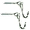 Hatteras Hammocks Eye Bolt Hanging Hooks, 2 Pack, Anti-Rust Zinc