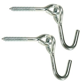 Hatteras Hammocks Eye Bolt Hanging Hooks, 2 Pack, Anti-Rust Zinc Plated Steel, for Outdoor Post & Trees, 450 Lbs Max