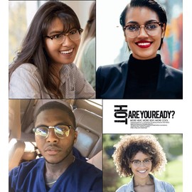 Outray Vintage Retro Classic Half Frame Horn Rimmed Clear Lens Glasses for Men Women 2135c2 Black/Silver