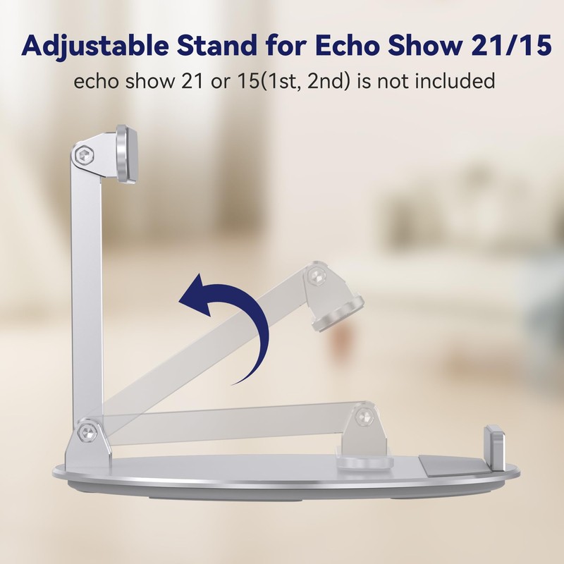 WAWXH1314 Adjustable Stand for Echo Show 15 (1st, 2nd Gen)