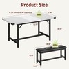 GarveeHome Extendable Dining Table Set for 4-6, Rectangle Large Extendable