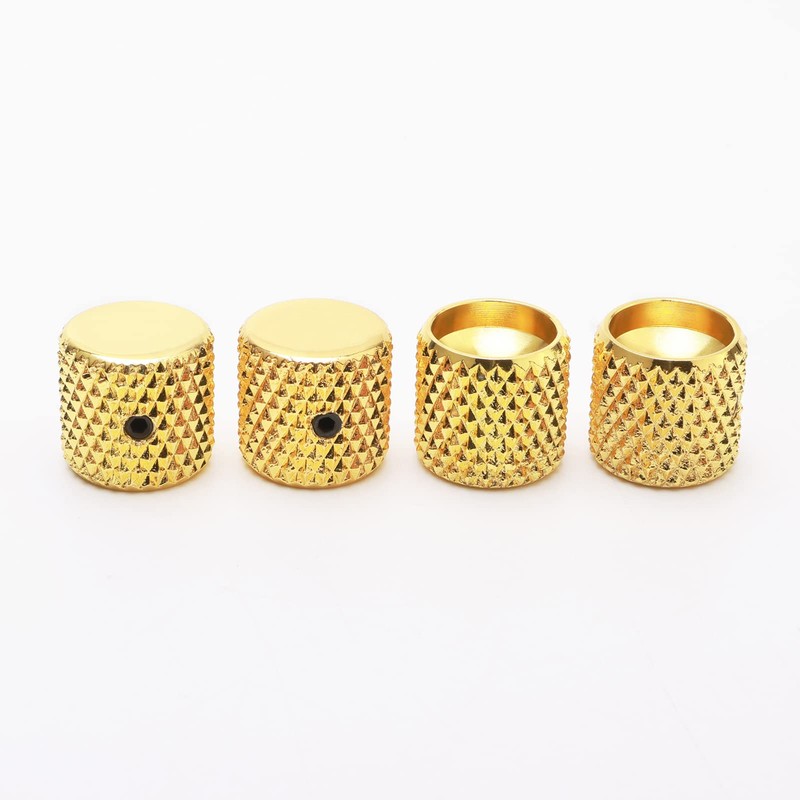 Unxuey Electric Guitar Knobs Metal Flat Top Control Volume Tone