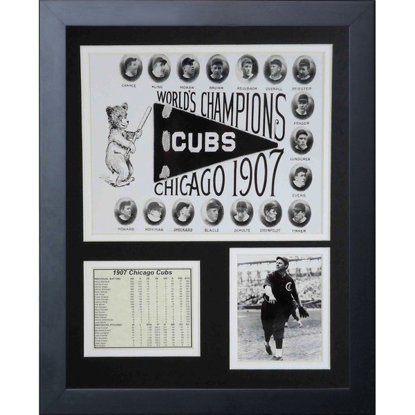 Legends Never Die 1907 Chicago Cubs Team Framed Photo Collage, 11x14-Inch, (11057U)