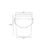 House Naturals 5 Gallon Premium HPDE Plastic Bucket - Made