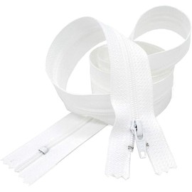 JN #5 Closed Bottom Slipcover & Upholstery Zipper - Color: White - Choose Your Length - (1 Zipper Per Pack) (White - 48" Inches)