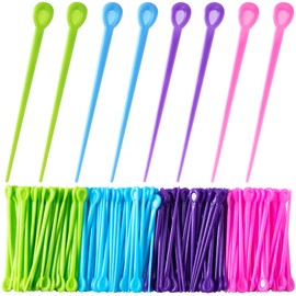 Pndeyo 180pcs Brush Roller Pick, Plastic Hair Curler Locking Tools, Hair Roller Pin Rod Crochet Accessories for Woman Curling Styling- Blue & Purple & Green & Pink