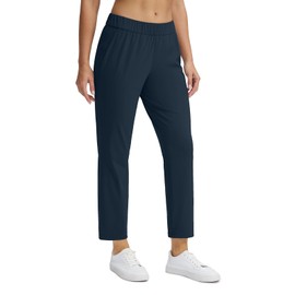 Seamaid Women's Golf Pants with Deep Pockets 7/8 Stretch Athletic Travel Pants for Casual Lounge Navy XL
