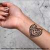 4 x 'Heart Shaped Cat Face' Temporary Tattoos - Water