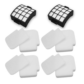 Filter Replacement for Shark AZ3002 AZ3000 AZ3000W Stratos DuoClean PowerFins Vacuum (2 Filters + 4 Foam & Felt Filters) (2 Filters + 4 Foam & Felt Filters))
