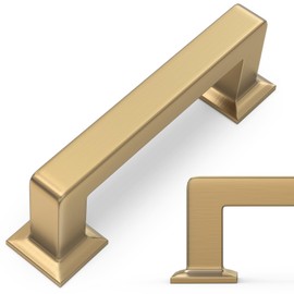 POVEFONK 10 Pack 3 inch(76mm) Champagne Bronze Kitchen Cabinet Handles Cabinet Pulls Gold Drawer Pulls Kitchen Cabinet Hardware Dresser Handles